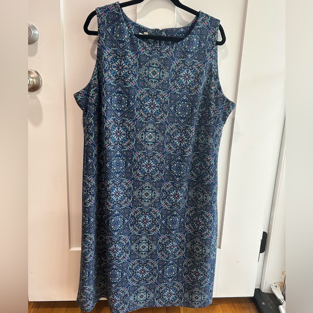 Geometric print sheath dress